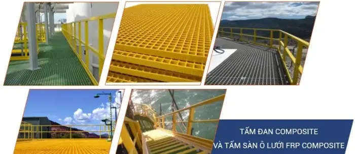 Tấm sàn grating composite FRP – Giải pháp sàn công nghiệp bền nhẹ, chống ăn mòn vượt trội